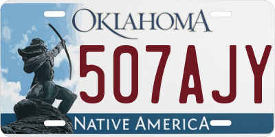 OK license plate 507AJY
