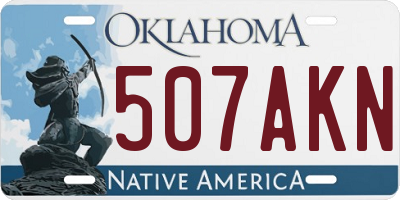 OK license plate 507AKN