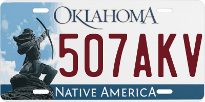 OK license plate 507AKV