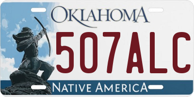 OK license plate 507ALC