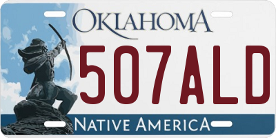 OK license plate 507ALD