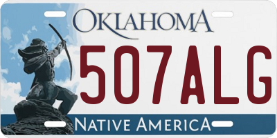 OK license plate 507ALG