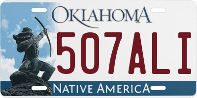 OK license plate 507ALI