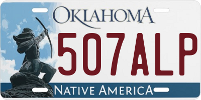 OK license plate 507ALP