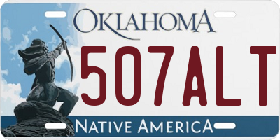 OK license plate 507ALT