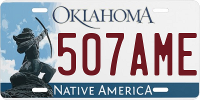 OK license plate 507AME