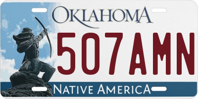OK license plate 507AMN