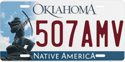 OK license plate 507AMV