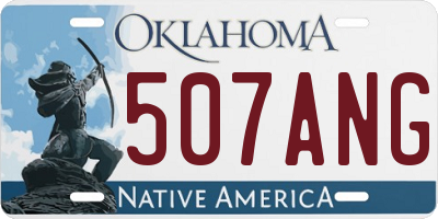 OK license plate 507ANG
