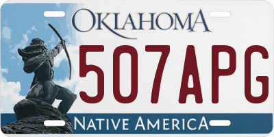 OK license plate 507APG