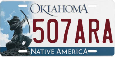 OK license plate 507ARA