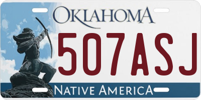 OK license plate 507ASJ