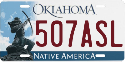 OK license plate 507ASL