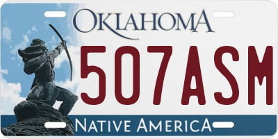 OK license plate 507ASM