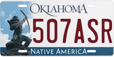 OK license plate 507ASR