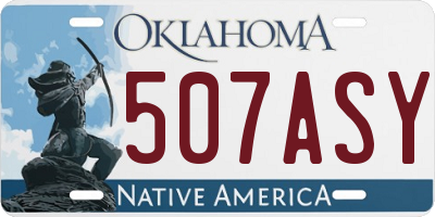 OK license plate 507ASY