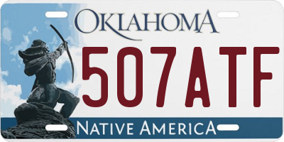 OK license plate 507ATF