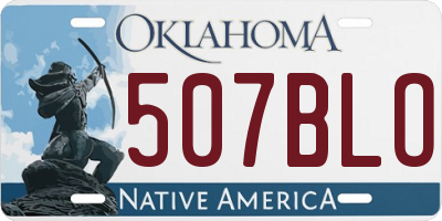 OK license plate 507BLO
