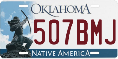 OK license plate 507BMJ