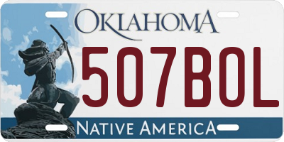 OK license plate 507BOL