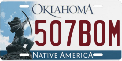 OK license plate 507BOM