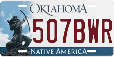 OK license plate 507BWR