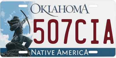 OK license plate 507CIA
