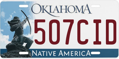 OK license plate 507CID