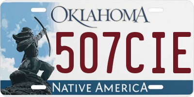 OK license plate 507CIE