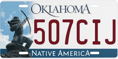 OK license plate 507CIJ