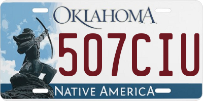 OK license plate 507CIU