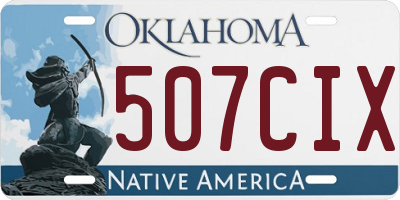 OK license plate 507CIX