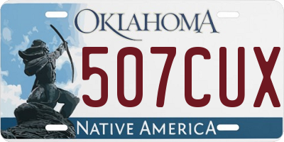 OK license plate 507CUX