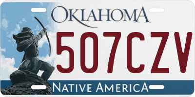 OK license plate 507CZV