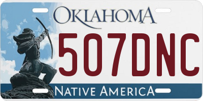 OK license plate 507DNC