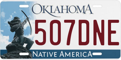 OK license plate 507DNE