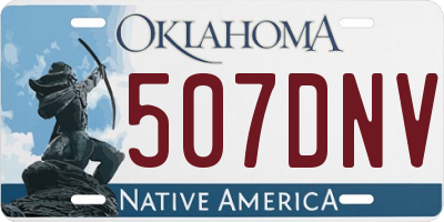 OK license plate 507DNV