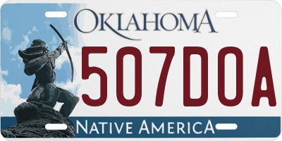 OK license plate 507DOA