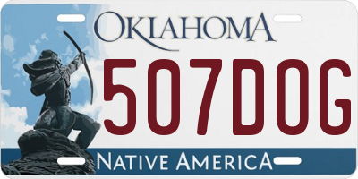 OK license plate 507DOG