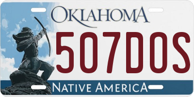 OK license plate 507DOS