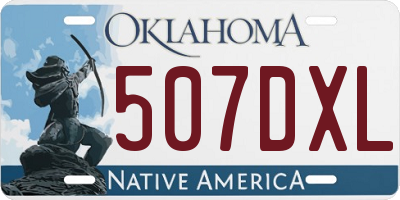OK license plate 507DXL