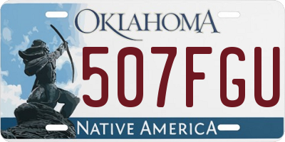 OK license plate 507FGU