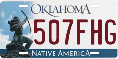 OK license plate 507FHG