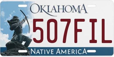 OK license plate 507FIL