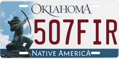 OK license plate 507FIR