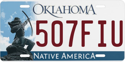 OK license plate 507FIU