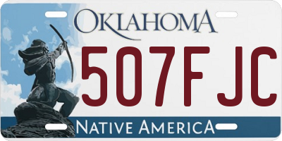 OK license plate 507FJC