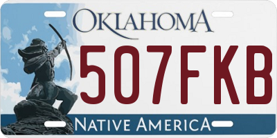 OK license plate 507FKB