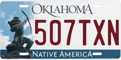 OK license plate 507TXN