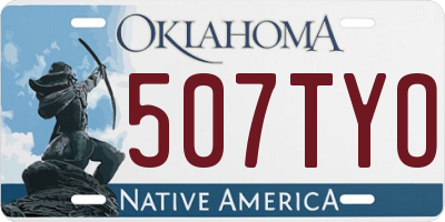 OK license plate 507TYO